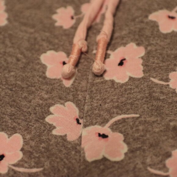 JoySpun Pajama Set Grey and Pink Short Sleeve Top and Drawstring Waist Short XL - Picture 6 of 16